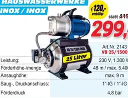 Zgonc Hauswasserwerke inox/inox Angebot
