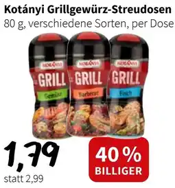 Der Grissemann Kotányi Grillgewürz-Streudosen Angebot