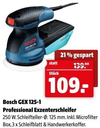 Der Grissemann Bosch GEX 125-1 Professional Exzenterschleifer Angebot
