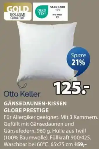 JYSK Gänsedaunen-kissen globe prestige Angebot