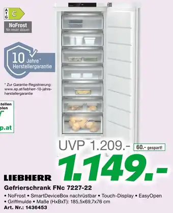 EP Gefrierschrank FNc 7227-22 Angebot