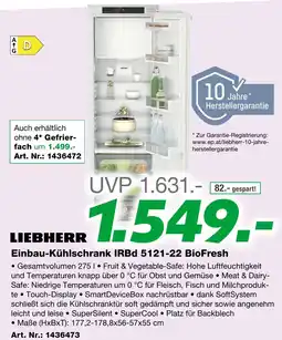 EP Einbau-Kühlschrank IRBd 5121-22 BioFresh Angebot