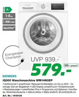 EP iQ300 Waschmaschine WM14NOEP Angebot