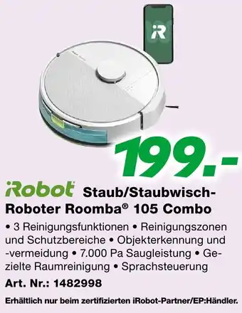 EP Roboter Roomba 105 Combo Angebot