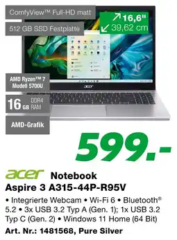 EP acer Notebook Aspire 3 A315-44P-R95V Angebot