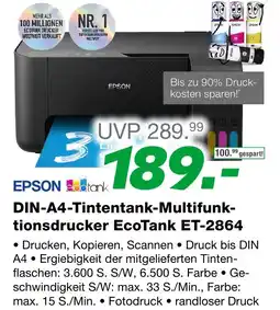 EP Din-a4-tintentank-multifunk- tionsdrucker ecotank et-2864 Angebot