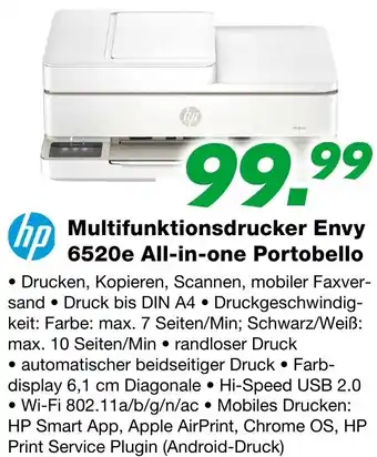 EP Multifunktionsdrucker envy 6520e all-in-one portobello Angebot
