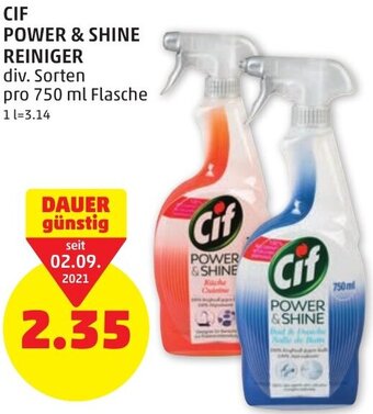 PENNY CIF Power & Shine Reiniger 750 ml Angebot
