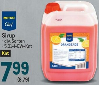 Metro Sirup Angebot