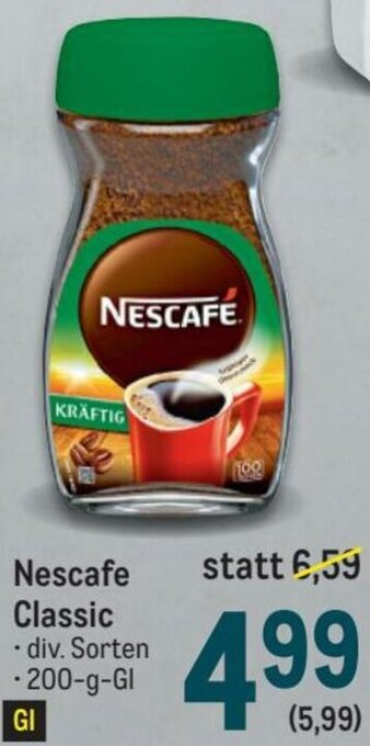 Metro Nescafe Classic Angebot