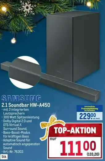 Metro Samsung 2.1 Soundbar HW-A450 Angebot
