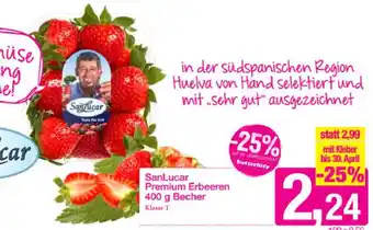Sutterlüty SanLucar Premium Erbeeren 400 g Angebot