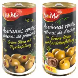 Lidl Gefüllte grüne Oliven mit Paprika- oder Sardellenfüllung Lidl Angebot