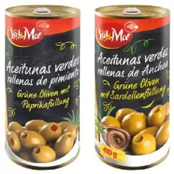 Lidl Gefüllte grüne Oliven mit Paprika- oder Sardellenfüllung Lidl Angebot