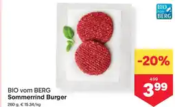 MPreis Bio vom berg sommerrind burger Angebot