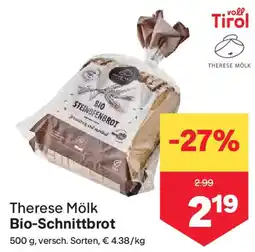 MPreis Therese mölk Bio-Schnittbrot Angebot