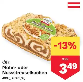 MPreis Mohn- oder Nussstreuselkuchen Angebot