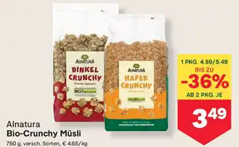 MPreis Bio-Crunchy Müsli Angebot