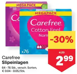 MPreis Carefree Slipeinlagen Angebot