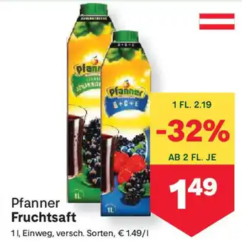 MPreis Pfanner Fruchtsaft Angebot
