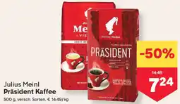 MPreis Julius Meinl Präsident Kaffee Angebot