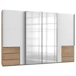 Möbelix Schwebetürenschrank B: 350 Cm Level 36a Weiß/eiche Dekor Angebot