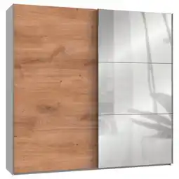 Möbelix Schwebetürenschrank 250cm Level, Weiß/eiche Dekor Angebot