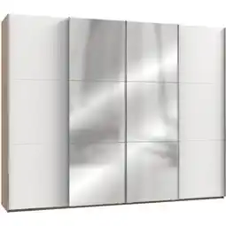 Möbelix Schwebetürenschrank 300cm Level, Weiß/eiche Dekor Angebot