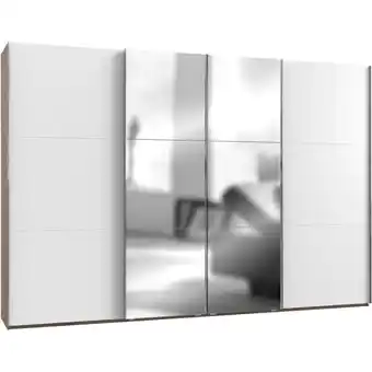 Möbelix Schwebetürenschrank 350cm Level, Weiß/eiche Dekor Angebot