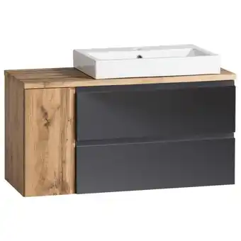 Möbelix Waschbecken Mit Unterschrank Varese B:105 Cm Grau/eiche Angebot