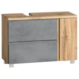 Möbelix Waschbeckenunterschrank Varese B: 85 Cm Hellgrau/eiche Wotan Angebot