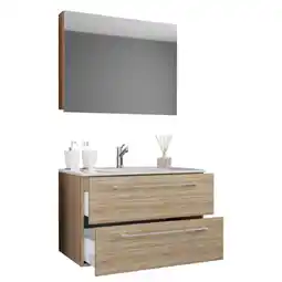 Möbelix Badezimmer Badinos 3-teilig Sonoma Eiche B: 80 Cm Angebot