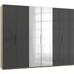 Möbelix Drehtürenschrank 300cm Level, Grau/eiche Dekor Angebot