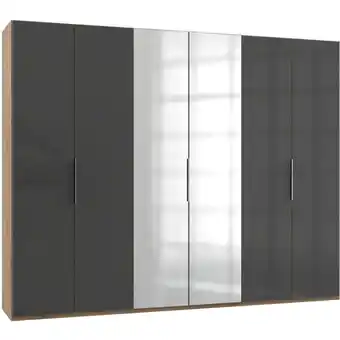 Möbelix Drehtürenschrank 300cm Level, Grau/eiche Dekor Angebot