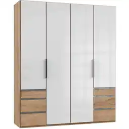 Möbelix Drehtürenschrank 200cm Level, Weiß/eiche Dekor Angebot