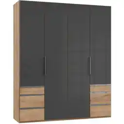 Möbelix Drehtürenschrank 200cm Level, Grau/eiche Dekor Angebot