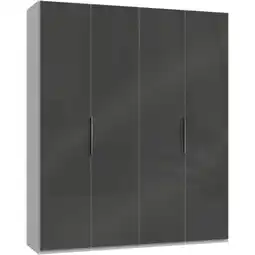 Möbelix Drehtürenschrank 200cm Level, Grau/weiß Angebot