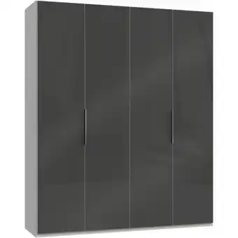 Möbelix Drehtürenschrank 200cm Level, Grau/weiß Angebot