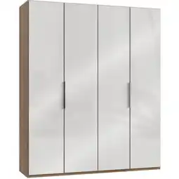 Möbelix Drehtürenschrank 200cm Level, Weiß/eiche Dekor Angebot