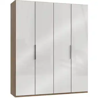 Möbelix Drehtürenschrank 200cm Level, Weiß/eiche Dekor Angebot