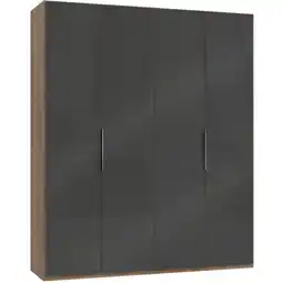 Möbelix Drehtürenschrank 200cm Level, Grau/eiche Dekor Angebot