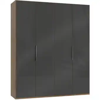 Möbelix Drehtürenschrank 200cm Level, Grau/eiche Dekor Angebot