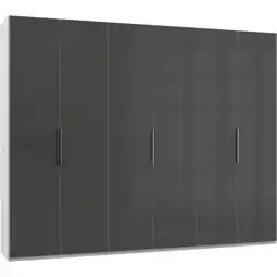 Möbelix Drehtürenschrank 300cm Level, Grau/weiß Angebot