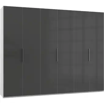 Möbelix Drehtürenschrank 300cm Level, Grau/weiß Angebot