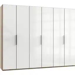 Möbelix Drehtürenschrank 300cm Level, Weiß/eiche Dekor Angebot