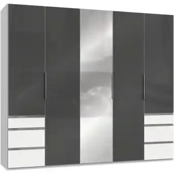 Möbelix Drehtürenschrank 250cm Level, Grau/weiß Angebot