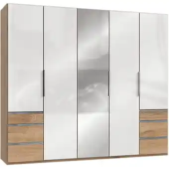 Möbelix Drehtürenschrank 250cm Level, Weiß/eiche Dekor Angebot