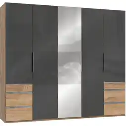 Möbelix Drehtürenschrank 250cm Level, Grau/eiche Dekor Angebot