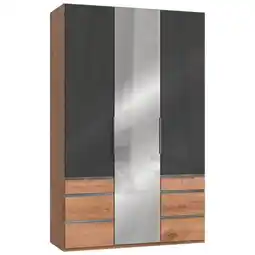 Möbelix Drehtürenschrank 150cm Level, Grau/eiche Dekor Angebot