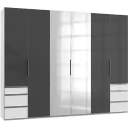 Möbelix Drehtürenschrank 300cm Level, Grau/weiß Angebot